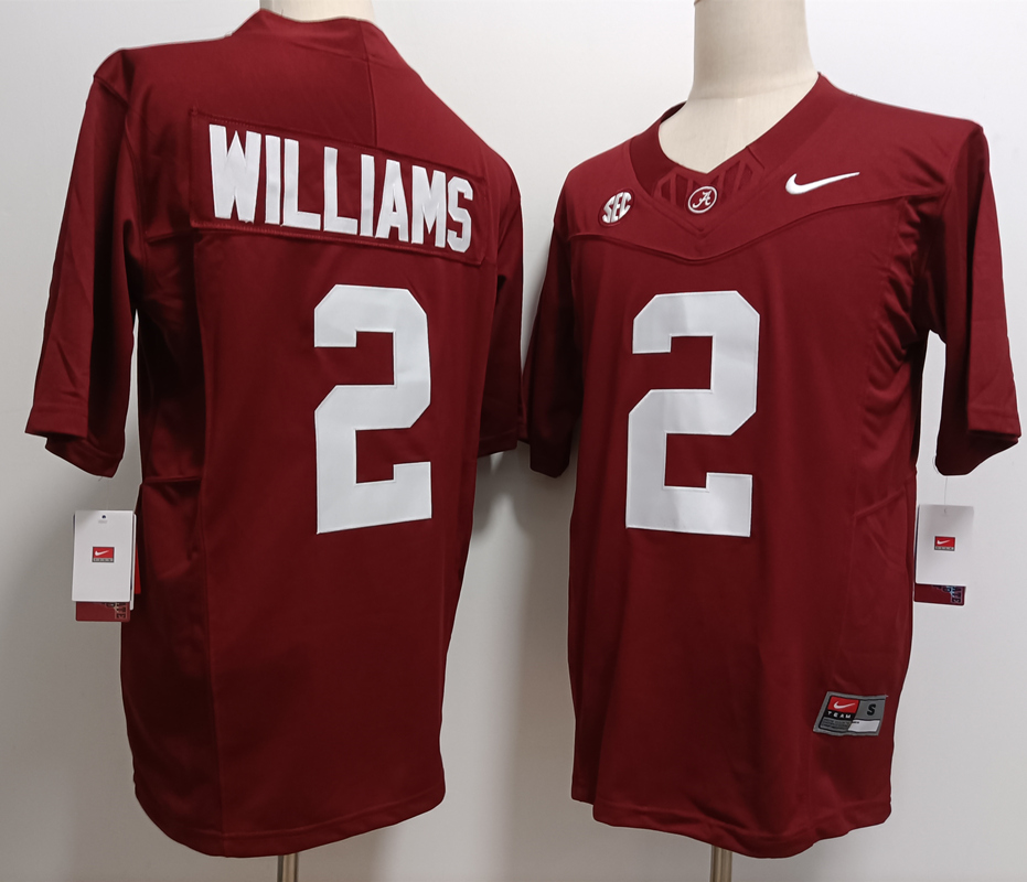 Men Alabama2 Ryan Williams red 2024 NCAA Nike jersey